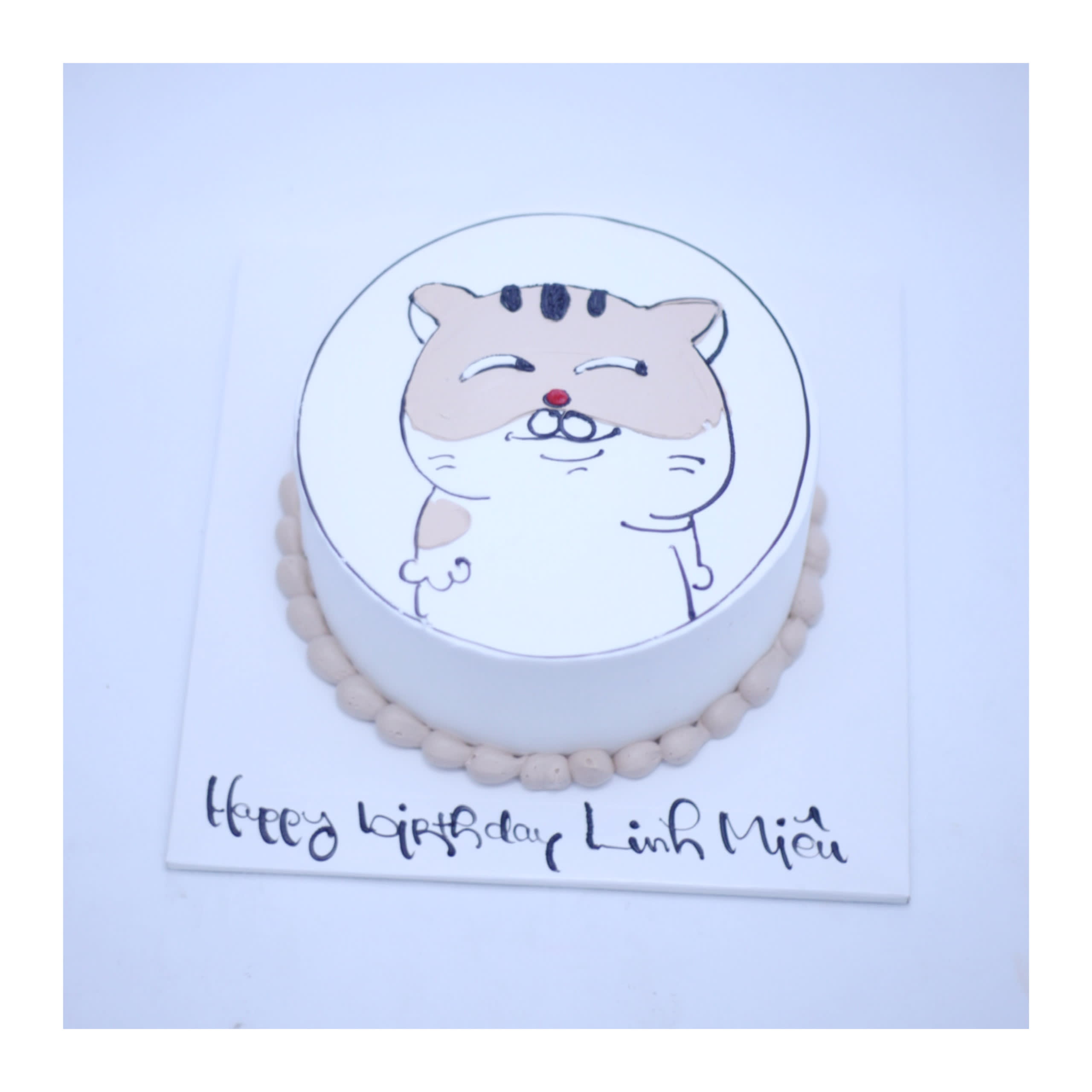 Bánh kem vẽ hình hamster dễ thương