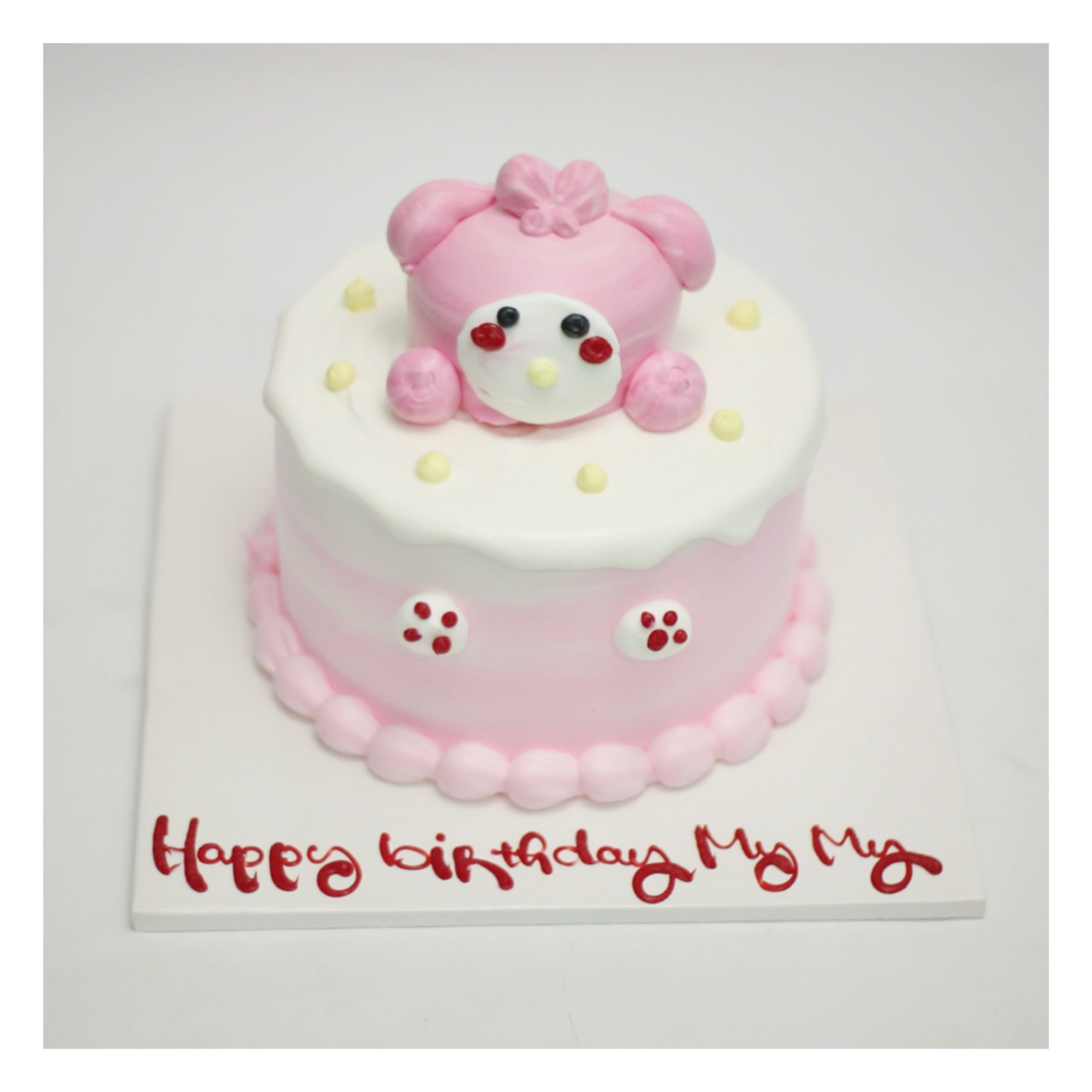 Bánh kem hình gấu My Melody màu hồng