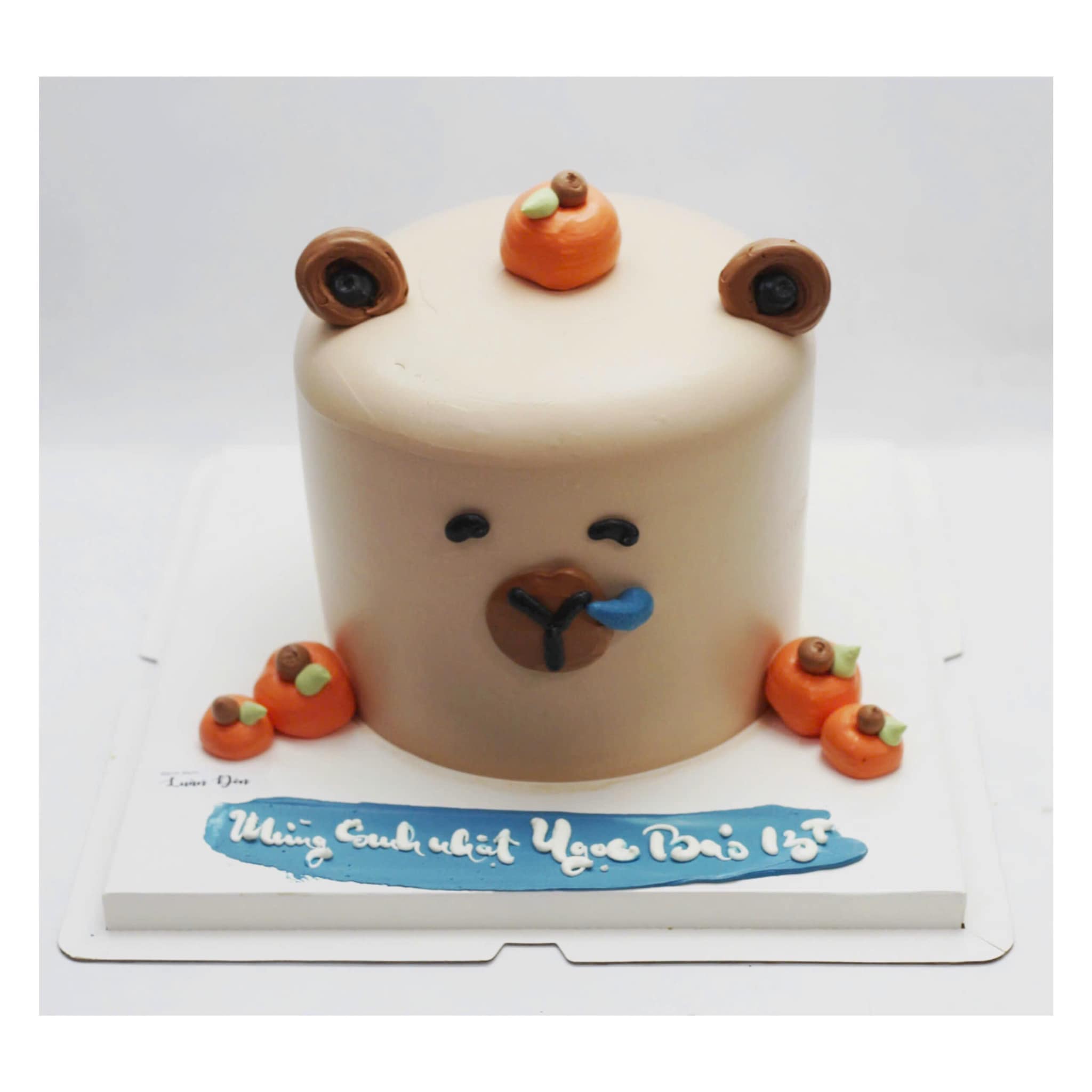 Bánh kem Capybara đeo cam cực ngầu