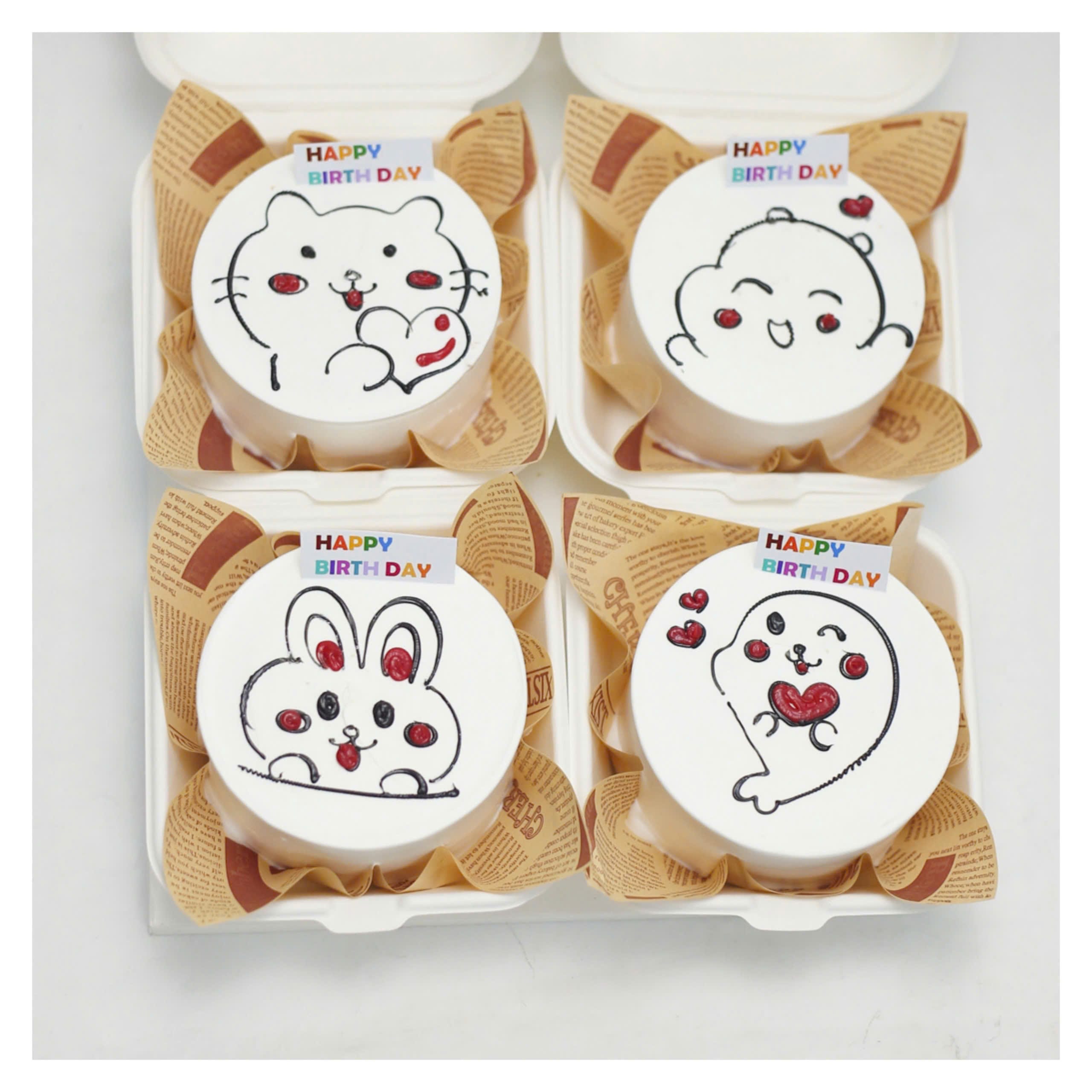 Bánh vẽ thú cưng mini