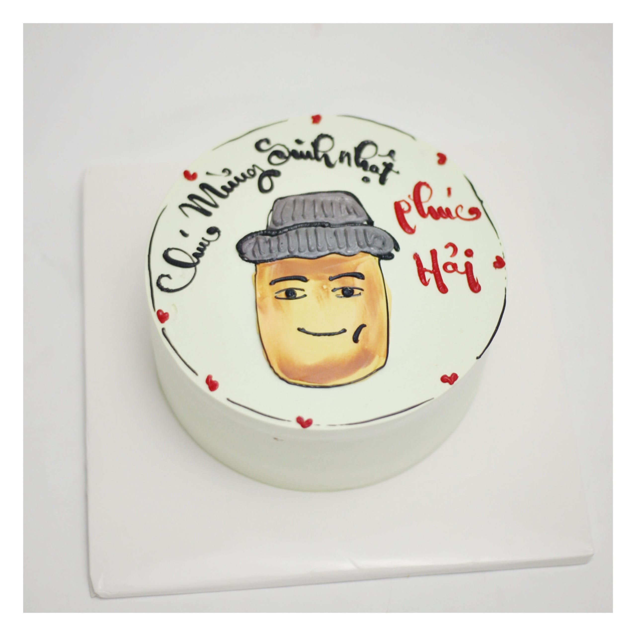 Bánh kem vẽ hình chibi ngộ nghĩnh