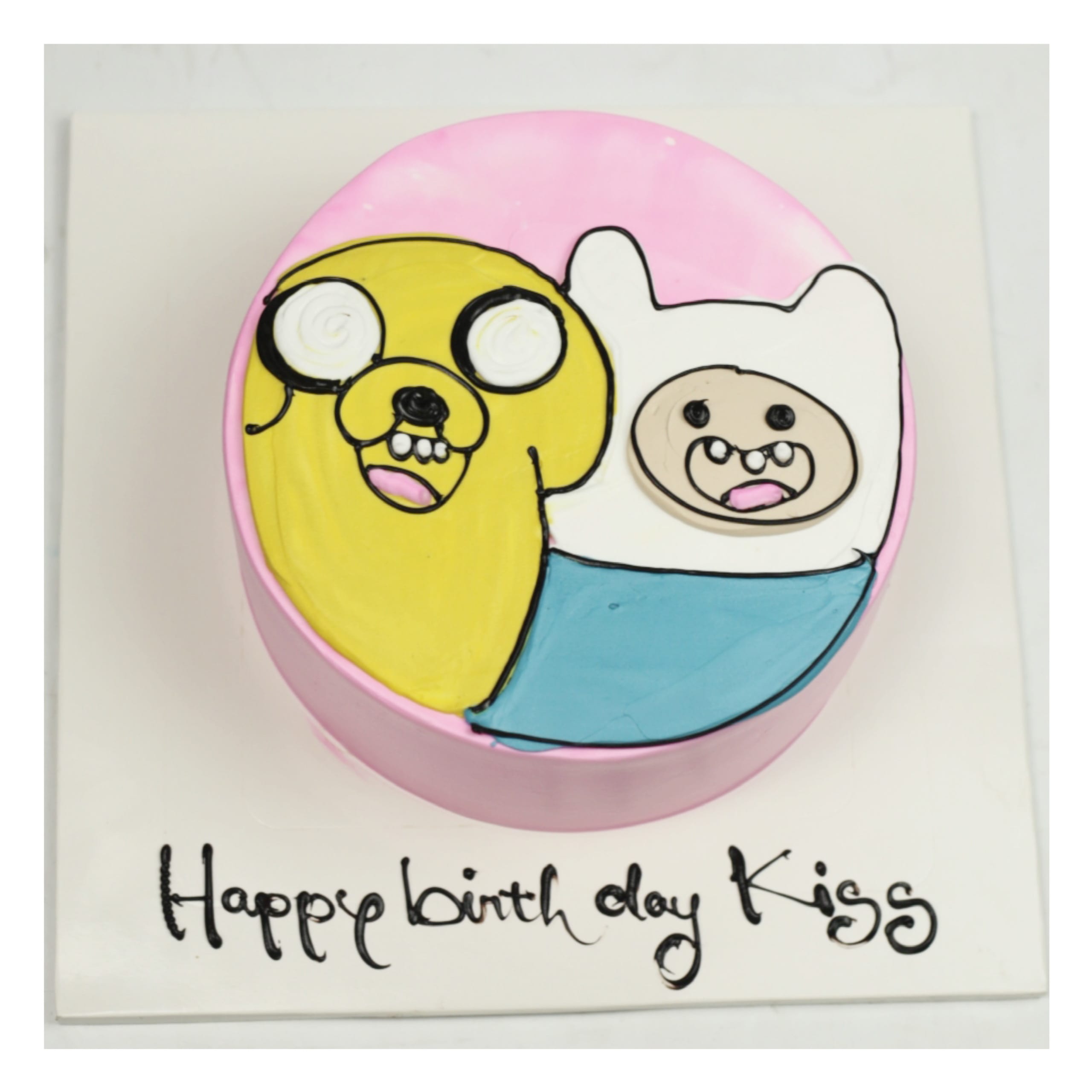Bánh kem vẽ hình Jake và Finn Adventure Time