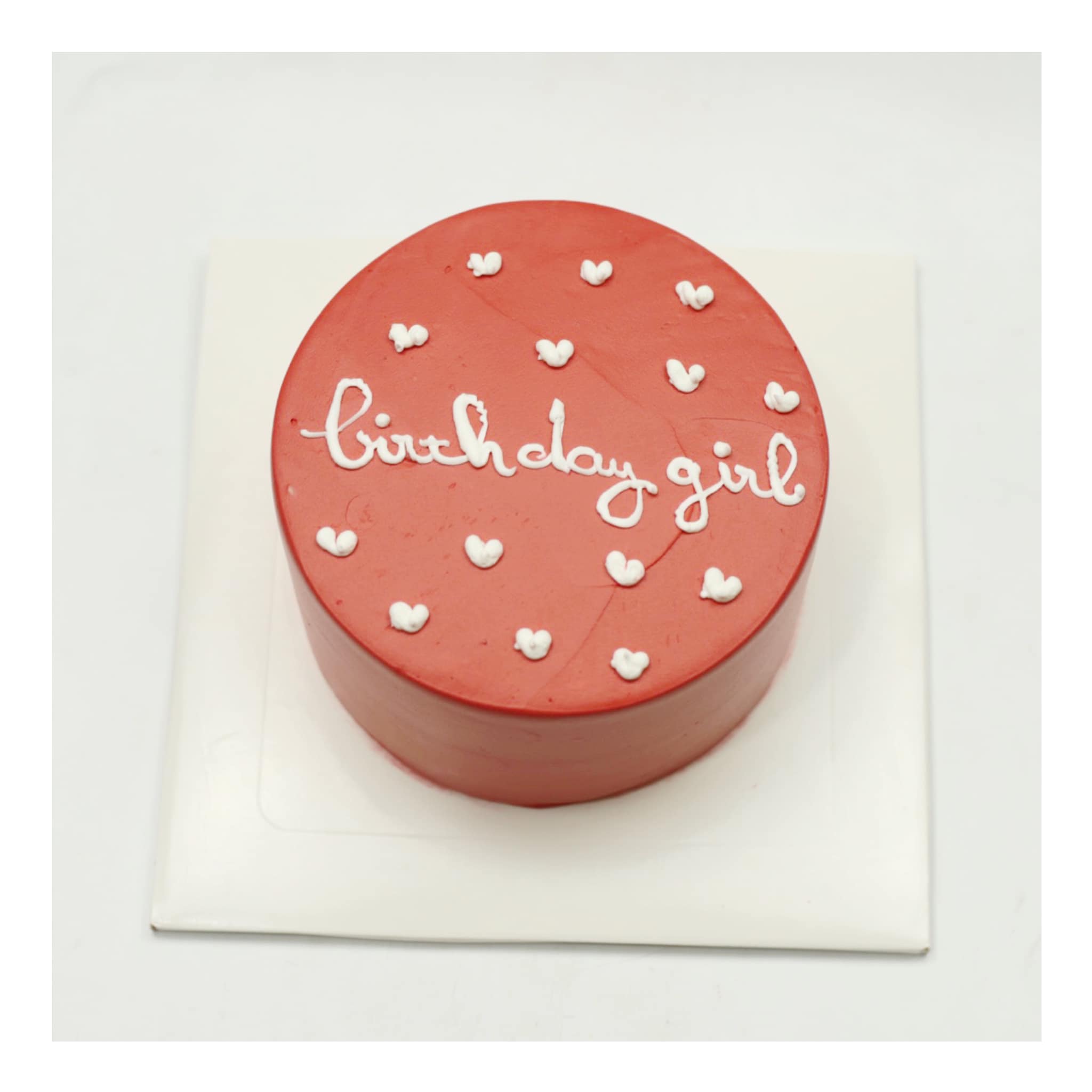 Bánh bento đỏ Birthday Girl đơn giản
