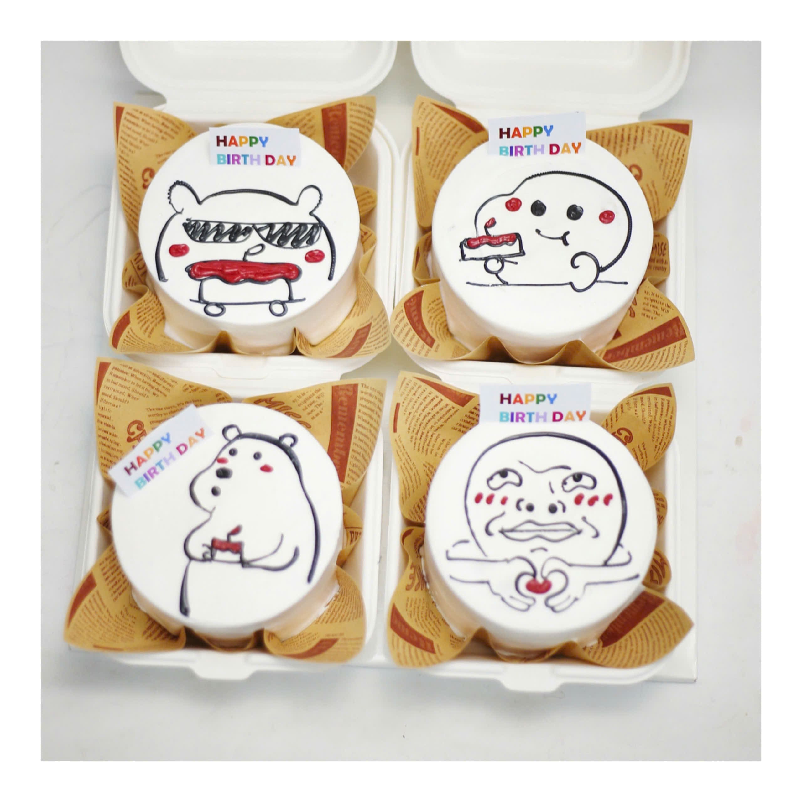 Set bánh meme ngộ nghĩnh mini