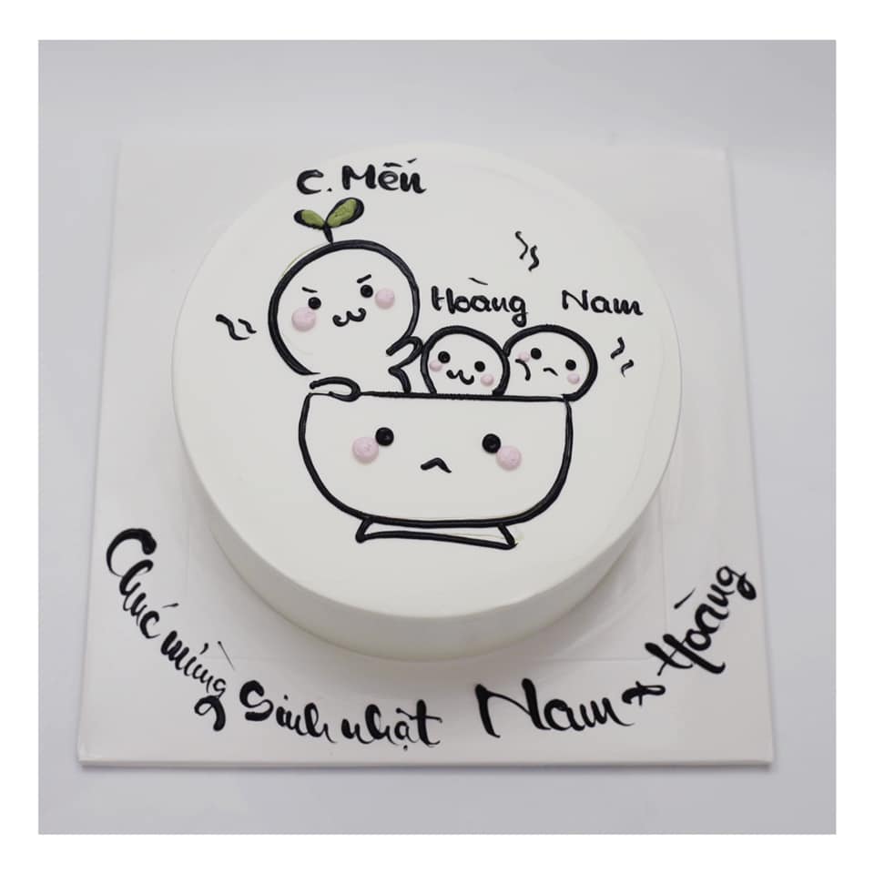 Bánh vẽ gia đình mầm nhỏ