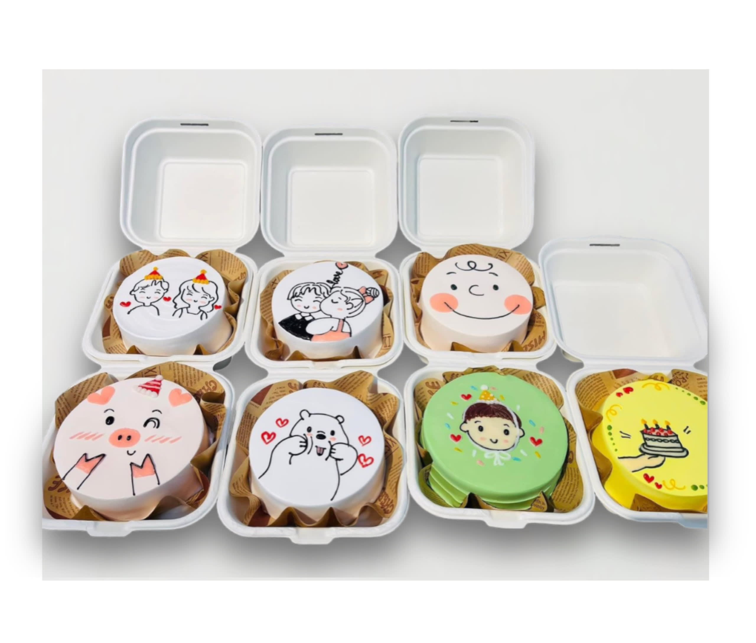 Bento cake vẽ hình nhân vật dễ thương