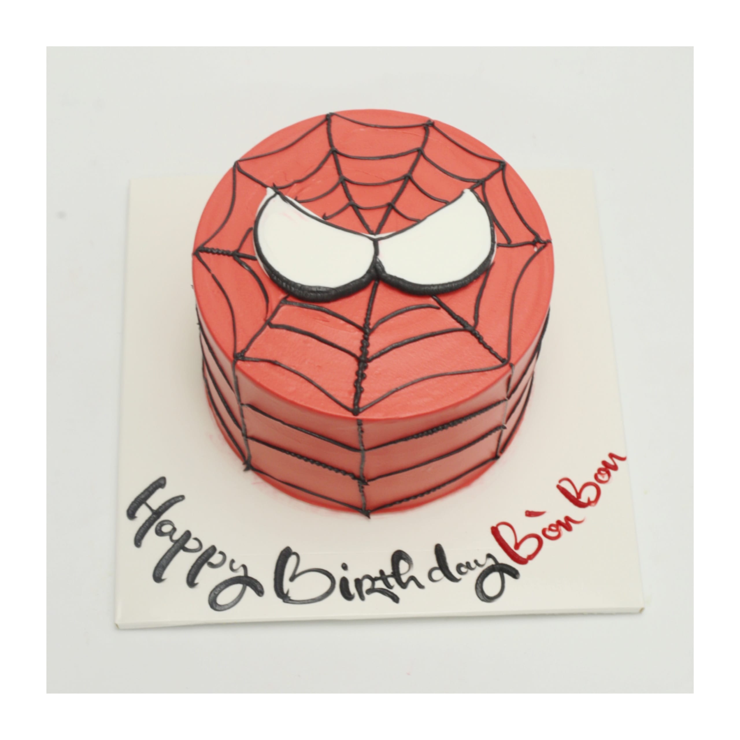 Bánh kem Spider-Man chủ đề siêu anh hùng đỏ