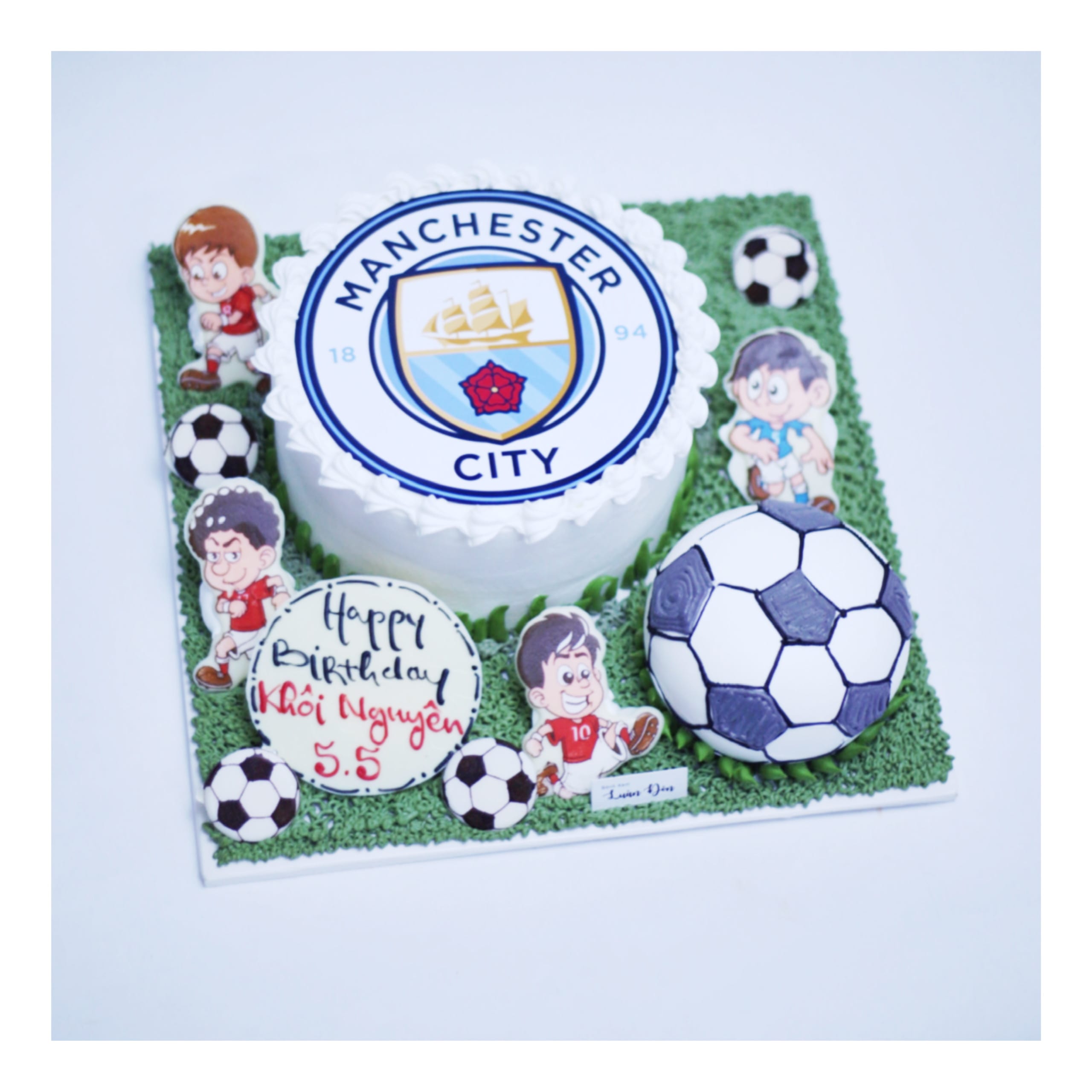 Bánh kem chủ đề Manchester City bóng đá
