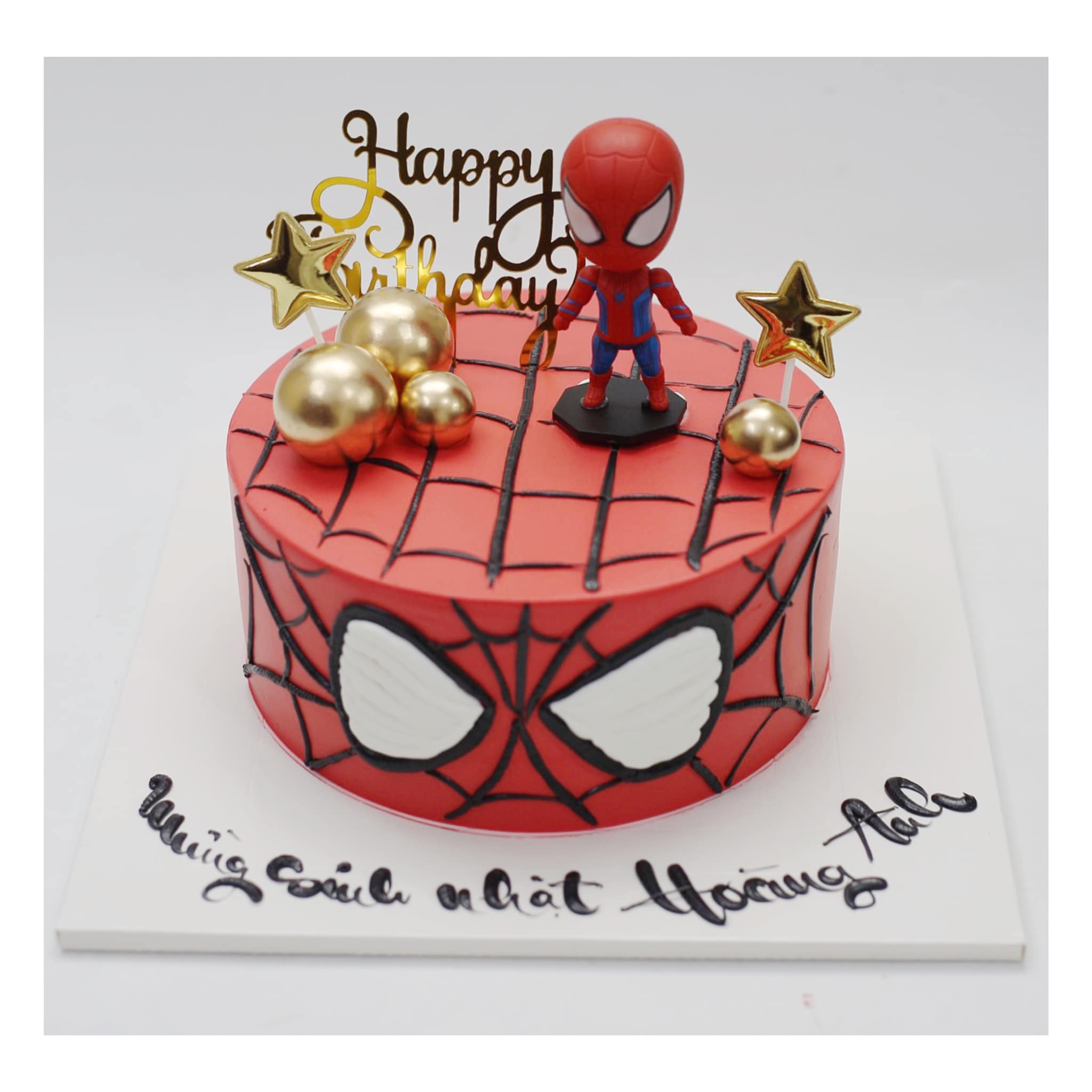 Bánh kem Spider-Man mạng nhện đỏ