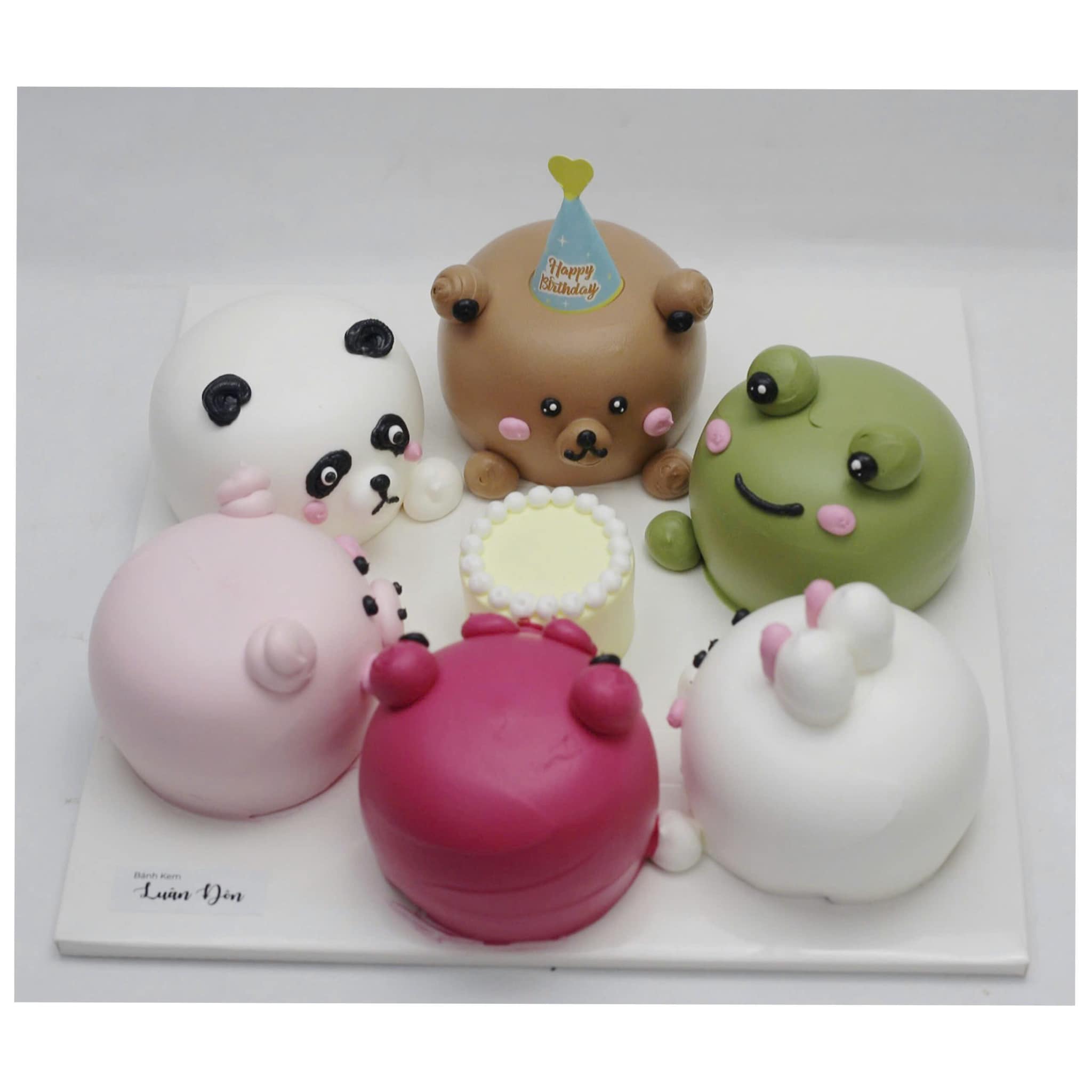 Set bánh kem mini tạo hình thú đáng yêu