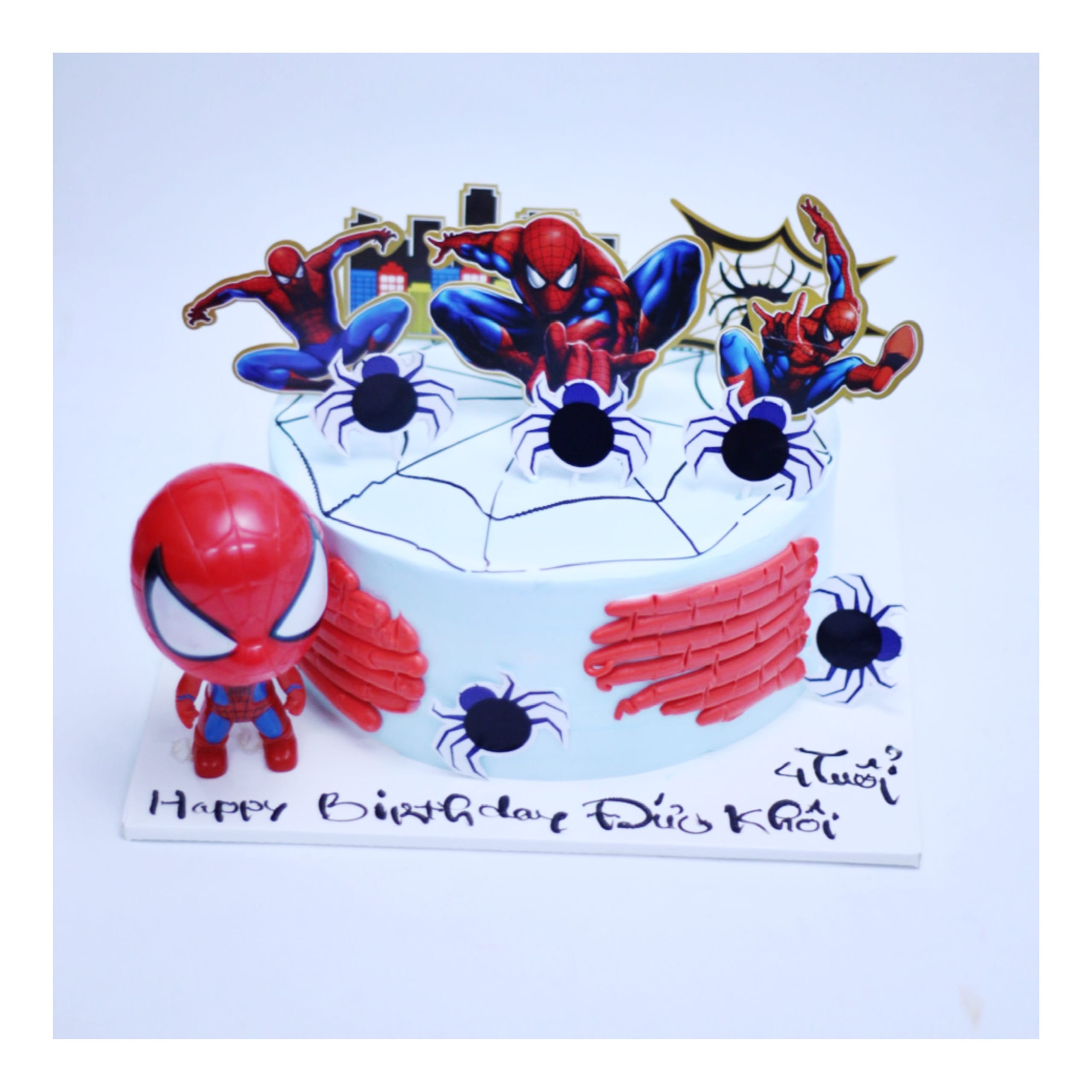Bánh kem chủ đề siêu anh hùng Spider-Man