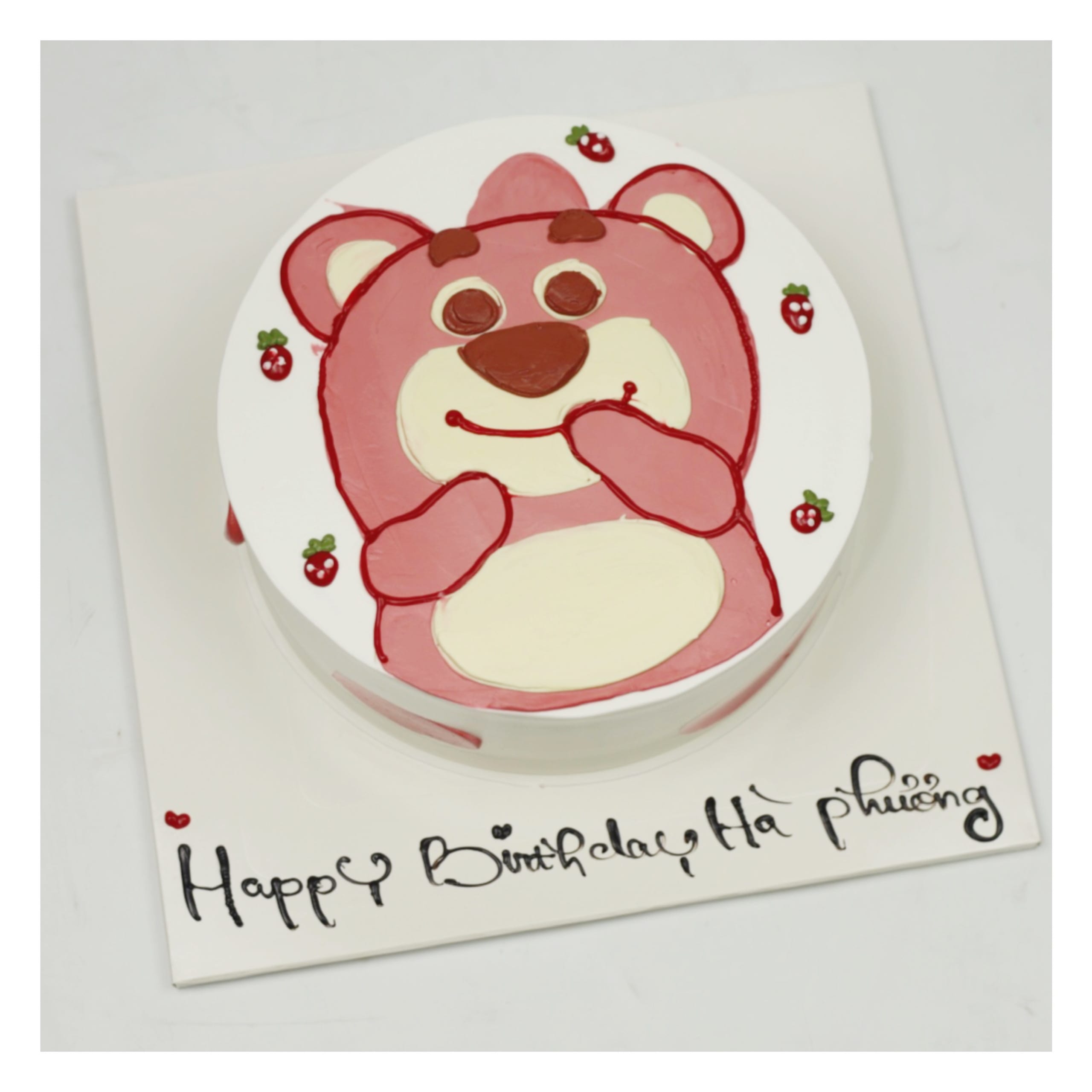 Bánh kem gấu dâu Lotso đáng yêu