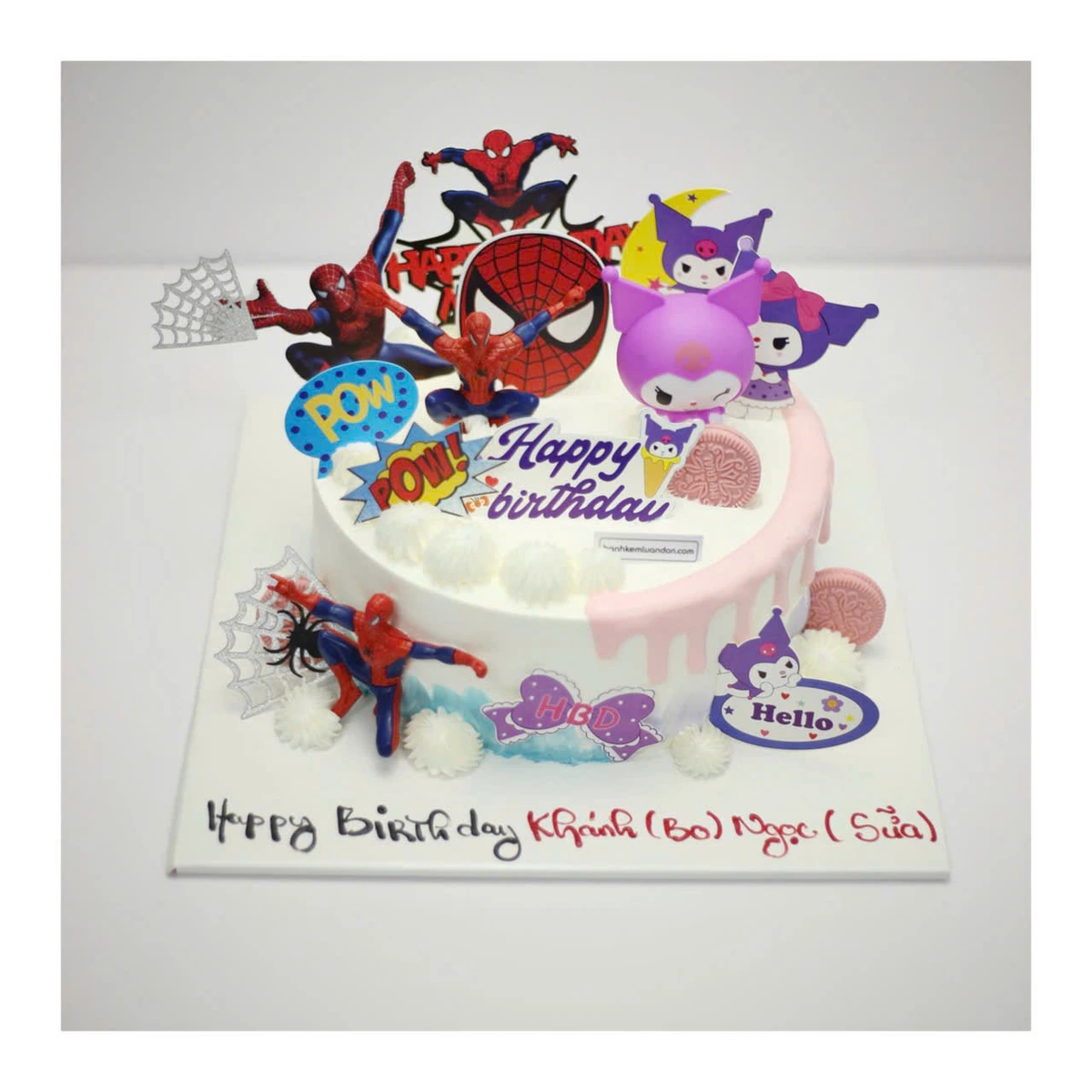 Bánh kem Kuromi kết hợp Spider-Man unique
