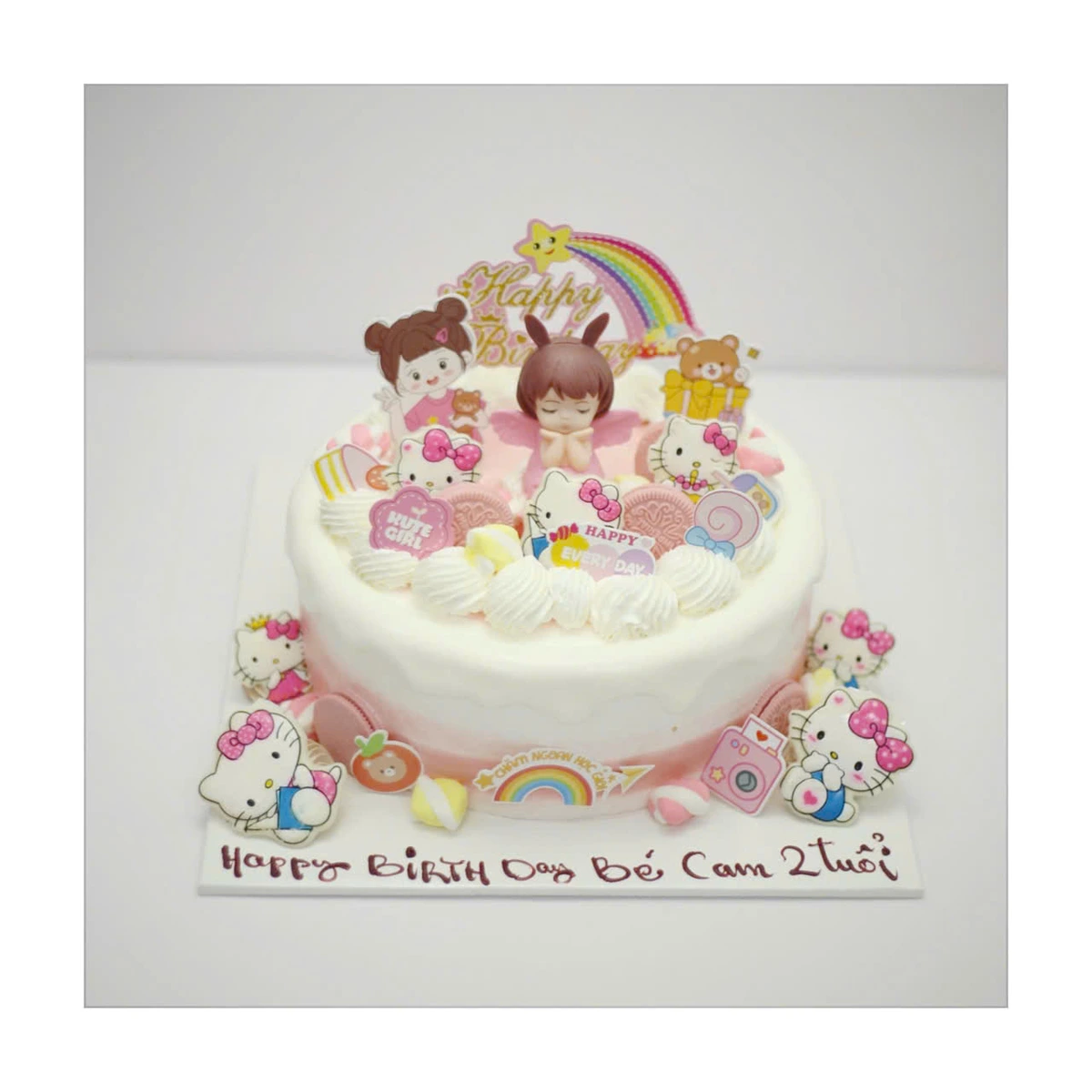 Bánh sinh nhật Hello Kitty hồng dễ thương