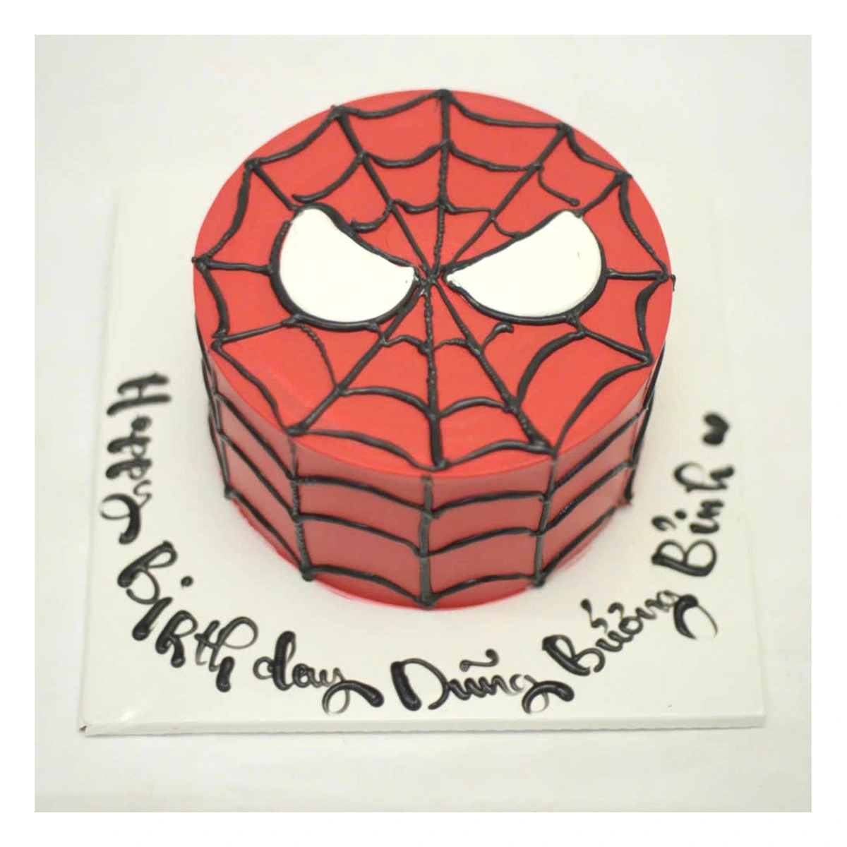 Bánh sinh nhật siêu anh hùng Spiderman đỏ rực