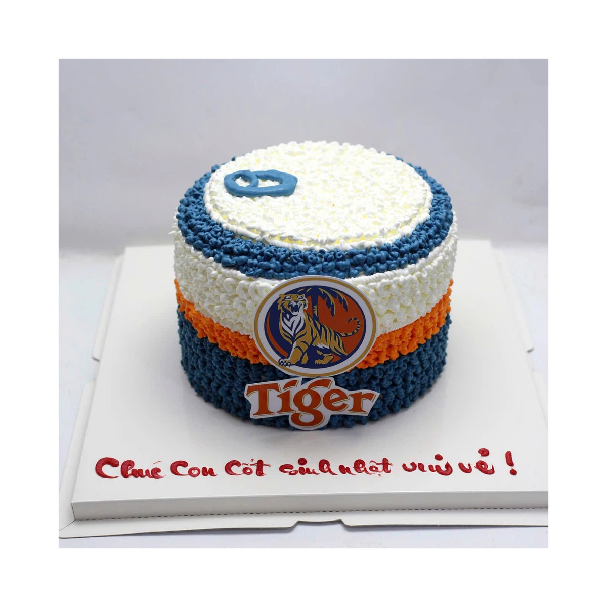 Bánh sinh nhật tạo hình logo bia Tiger
