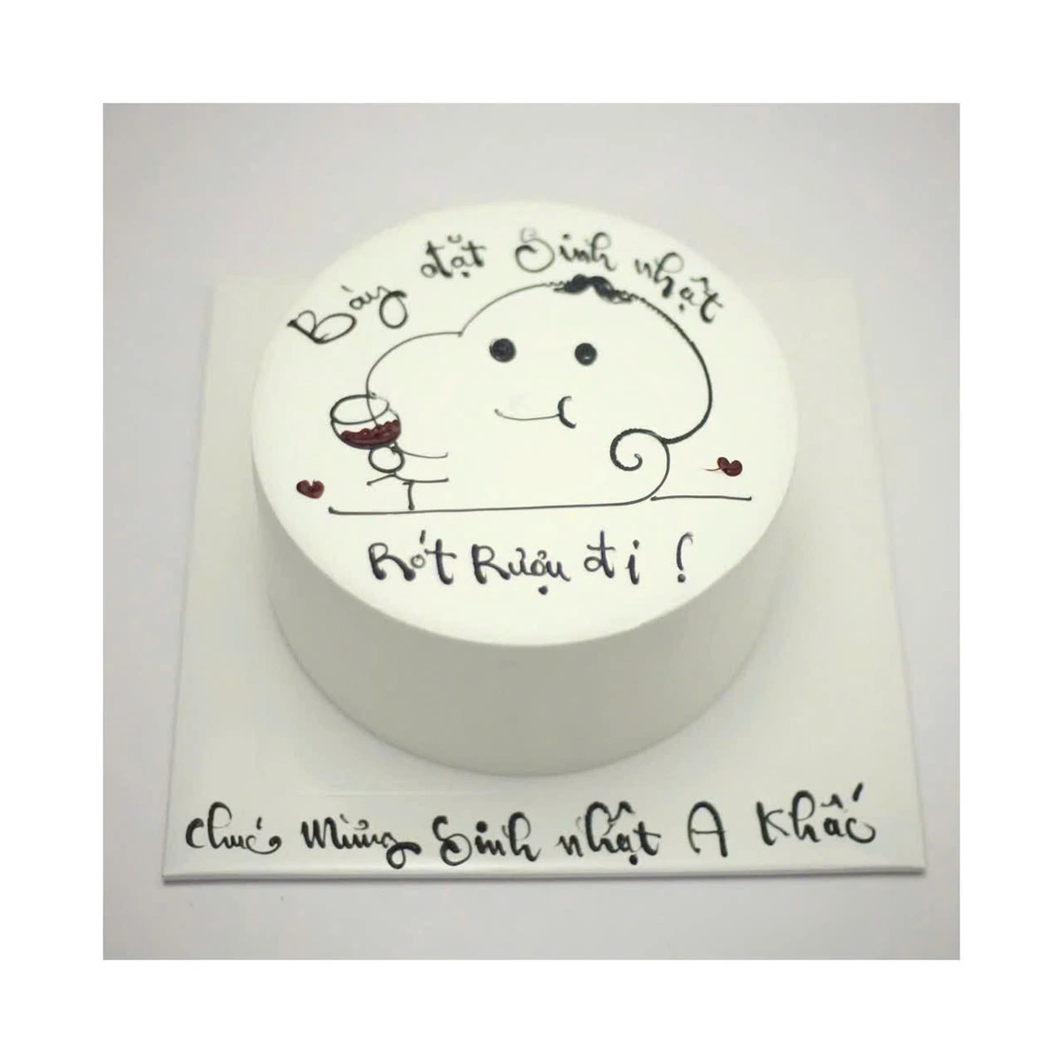 Bánh vẽ hình ngộ nghĩnh Rót Rượu Đi