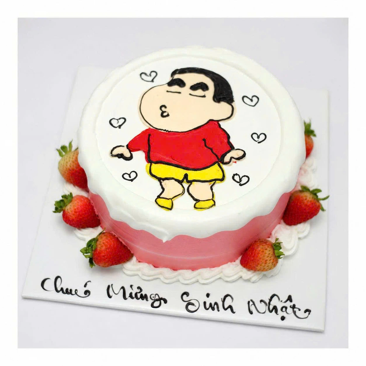 Bánh vẽ Shin cậu bé bút chì dâu