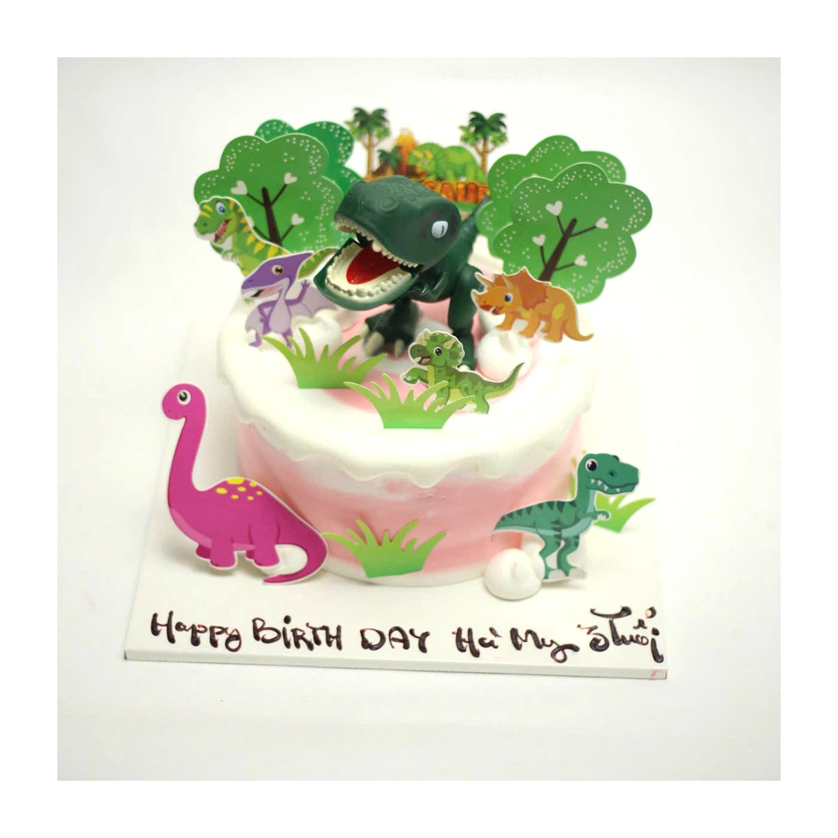 Bánh kem thế giới khủng dinosaur ngộ nghĩnh