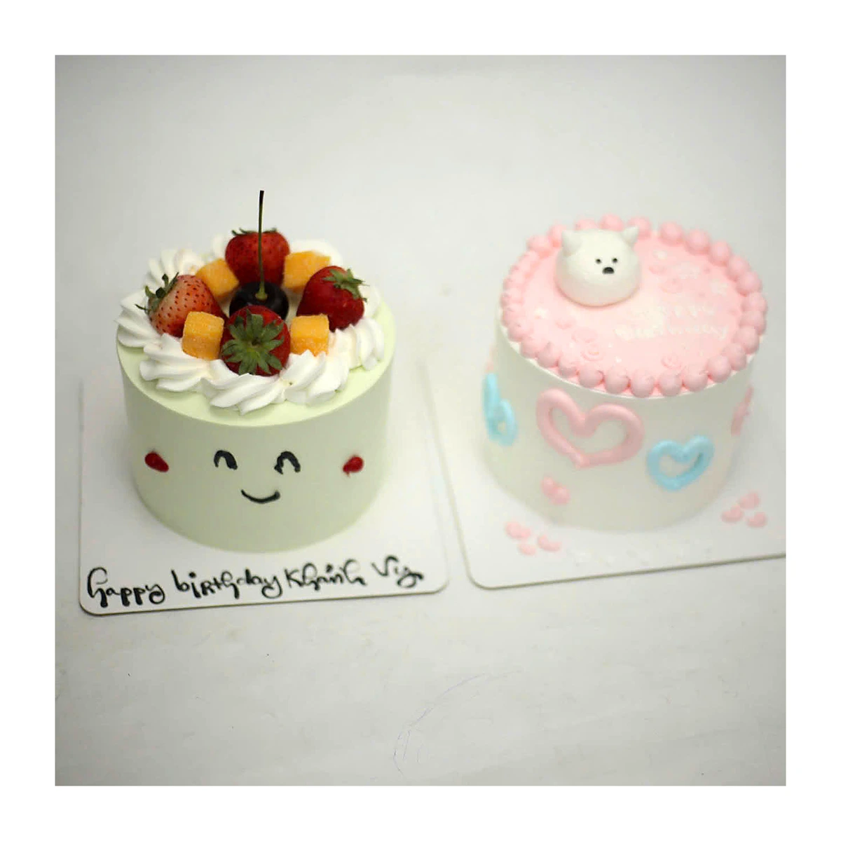 Bento cake đôi gấu hồng